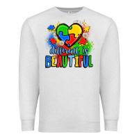 Oatmeal Heather different is beautiful Premium Sweatshirt - JahusDesignShop