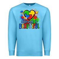 Ocean Blue different is beautiful Premium Sweatshirt - JahusDesignShop