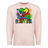 Pale Pink different is beautiful Premium Sweatshirt - JahusDesignShop