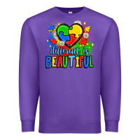 Purple different is beautiful Premium Sweatshirt - JahusDesignShop