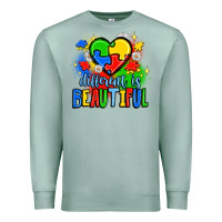 Seafoam different is beautiful Premium Sweatshirt - JahusDesignShop