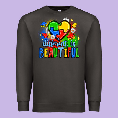 Different Is Beautiful Premium Sweatshirt Designed By Jahusdesignshop