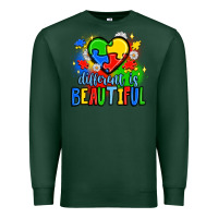 Sports Green different is beautiful Premium Sweatshirt - JahusDesignShop
