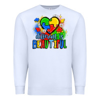 White different is beautiful Premium Sweatshirt - JahusDesignShop