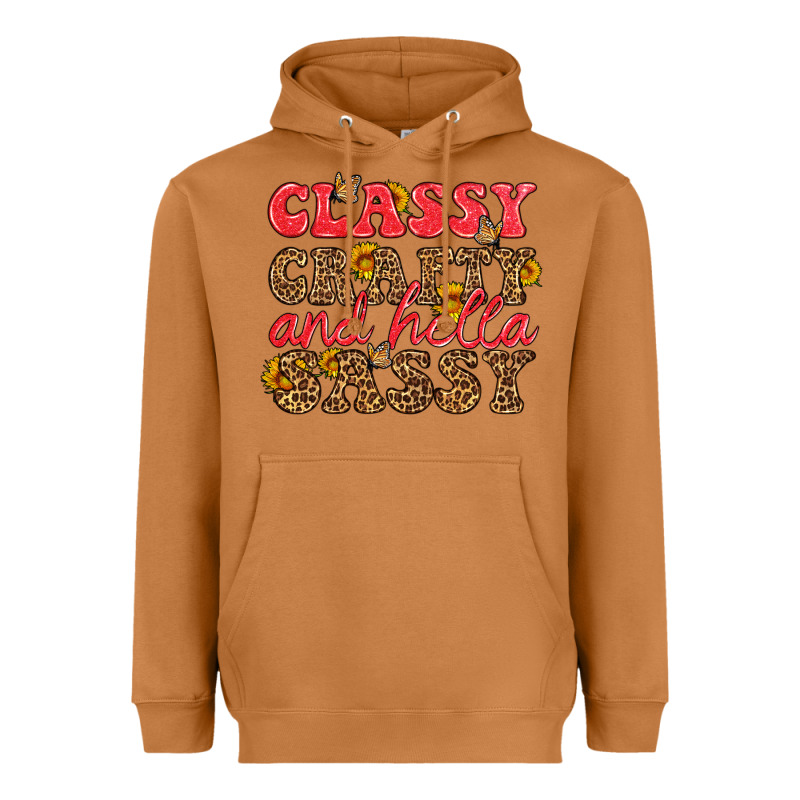 Classy Crafty And Hella Sassy Heavyweight Hoodie by HRA Design Shop | Teevron