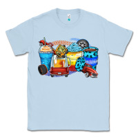 Dusty Blue truck coffee cups Classic Tee - Zillion Design Studio