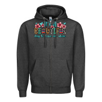 Charcoal Heather it s a beautiful day to leave me alone Zipper Hoodie - Zillion Design Studio