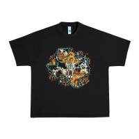 Black bull skull leopard cowhide sunflower texas map Urban Heavy Tee - Artiststas