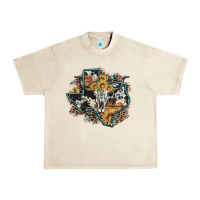 Sandshell bull skull leopard cowhide sunflower texas map Urban Heavy Tee - Artiststas
