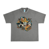 Tornado bull skull leopard cowhide sunflower texas map Urban Heavy Tee - Artiststas