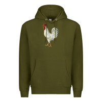 Army Green Leghorn Rooster Premium Hoodie - LillyAllenDesigns