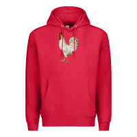 Cardinal Leghorn Rooster Premium Hoodie - LillyAllenDesigns
