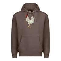 Coffee Leghorn Rooster Premium Hoodie - LillyAllenDesigns