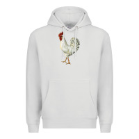 Dove Grey Leghorn Rooster Premium Hoodie - LillyAllenDesigns