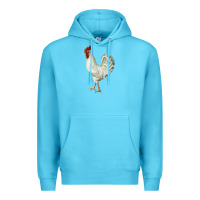 Ocean Blue Leghorn Rooster Premium Hoodie - LillyAllenDesigns