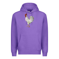 Purple Leghorn Rooster Premium Hoodie - LillyAllenDesigns