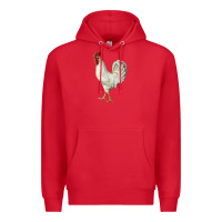 Red Leghorn Rooster Premium Hoodie - LillyAllenDesigns