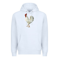 White Leghorn Rooster Premium Hoodie - LillyAllenDesigns