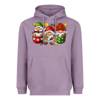 Lavender coffee cup santa gnomies Heavyweight Hoodie - FaDigitalArtStudio