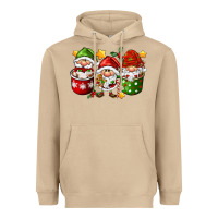Mushroom coffee cup santa gnomies Heavyweight Hoodie - FaDigitalArtStudio