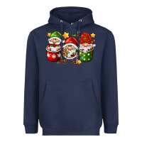 Navy coffee cup santa gnomies Heavyweight Hoodie - FaDigitalArtStudio