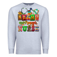Heather Grey nacho average nurse Premium Sweatshirt - AdoDesignShop