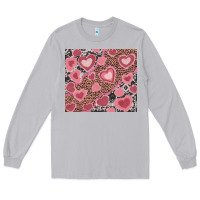 Moon Dust valentines day hearts with leopard and cowhide Long Sleeve Tee - RanaPortraitStore