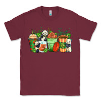 Burgundy panda coffee cups Classic Tee - Zillion Design Studio