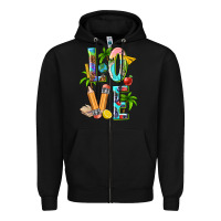Black summer love teacher Zipper Hoodie - texasbilliewilder