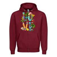 Burgundy summer love teacher Zipper Hoodie - texasbilliewilder