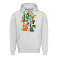 Dove Grey summer love teacher Zipper Hoodie - texasbilliewilder