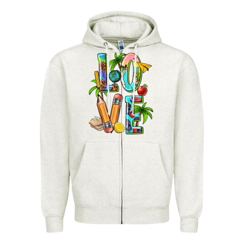 Summer Love Teacher Zipper Hoodie by texasbilliewilder | Teevron