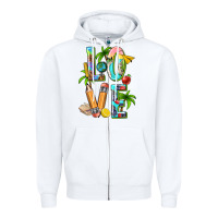 White summer love teacher Zipper Hoodie - texasbilliewilder