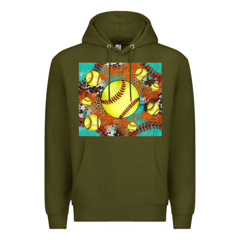 Softball Cowhide Turquoise Glitter Tumbler Premium Hoodie by Jasminsmagicworld | Teevron