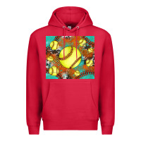Cardinal softball cowhide turquoise glitter tumbler Premium Hoodie - Jasminsmagicworld