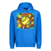 True Royal softball cowhide turquoise glitter tumbler Premium Hoodie - Jasminsmagicworld