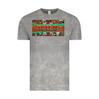 Cloud Rock western wild and floral leopard  cowhide licanse plate Vintage Tee - Artiststas