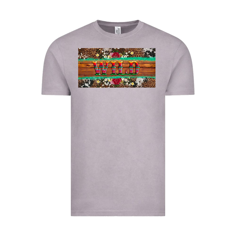 Western Wild And Floral Leopard  Cowhide Licanse Plate Vintage Tee by Artiststas | Teevron