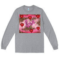 Heather Grey valentines day love Long Sleeve Tee - RanaPortraitStore