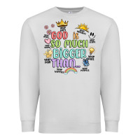 Dove Grey god is bigger Premium Sweatshirt - JahusDesignShop