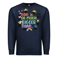 Navy god is bigger Premium Sweatshirt - JahusDesignShop