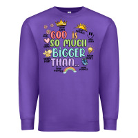 Purple god is bigger Premium Sweatshirt - JahusDesignShop