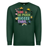 Sports Green god is bigger Premium Sweatshirt - JahusDesignShop