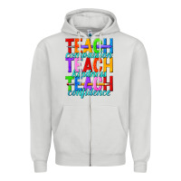 Dove Grey teach compassion teach kindness teach confidence Zipper Hoodie - texasbilliewilder