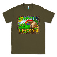 Army Green Happy Go Lucky Goat Classic Tee - RanaPortraitStore