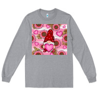 Heather Grey valentines day gnomes Long Sleeve Tee - RanaPortraitStore