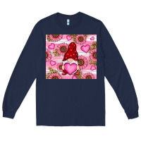 Navy valentines day gnomes Long Sleeve Tee - RanaPortraitStore