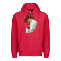Cardinal Leghorn Rooster Head Premium Hoodie - LillyAllenDesigns