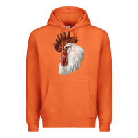 Carrot Leghorn Rooster Head Premium Hoodie - LillyAllenDesigns