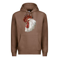 Chestnut Leghorn Rooster Head Premium Hoodie - LillyAllenDesigns